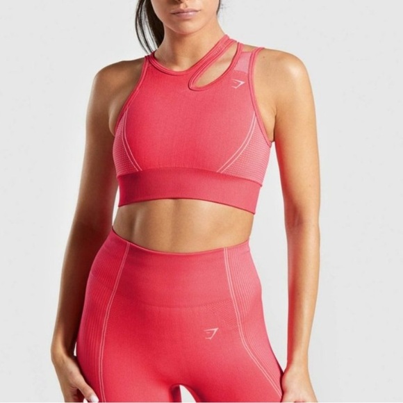 Gymshark Pink Ultra Seamless Sports Bra - Picture 2 of 6